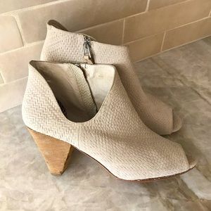 Matt Bernson Anthropologie Woven Jagg Natural Suede Leather Shooties Booties